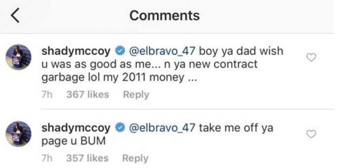 LeSean Mccoy Clap Back