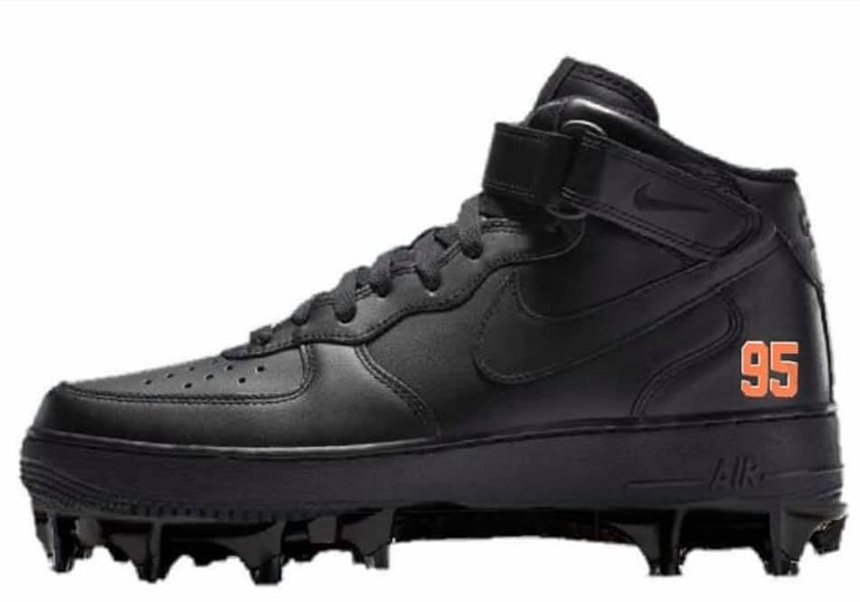 black air force 1 cleats